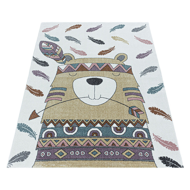Children's floor rug - Fleurtje Bear Yellow