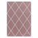 Low pile floor rug - Smoothly Lines Pink/White