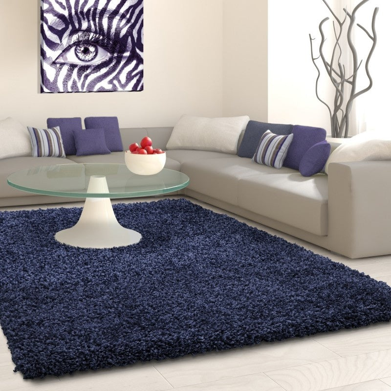 High-pile Floor Rug - Life Blue