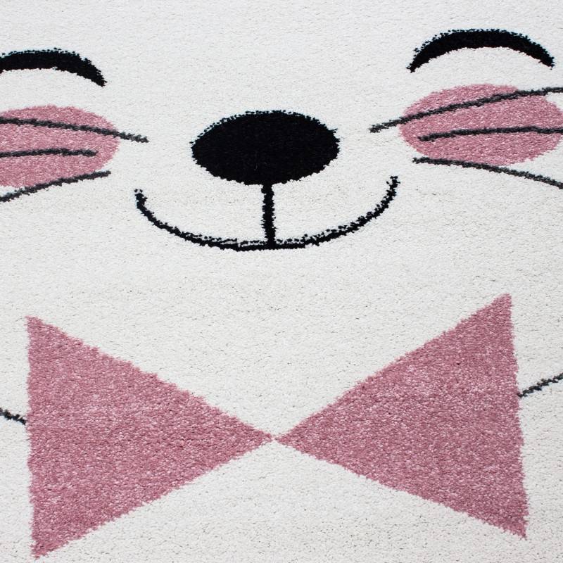 Children's Floor Rug - Anna Cat Pink