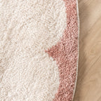 Round Washable Rug – Myrre Pink/White