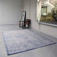 Vintage floor rug - Fading World Medallion Blue 9065