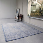 Vintage floor rug - Fading World Medallion Blue 9065
