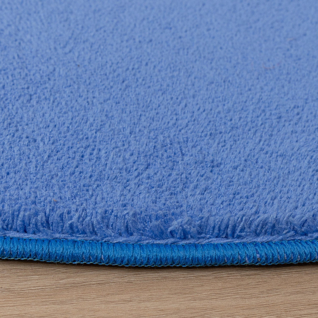 Round Washable Rug - Vivid Blue