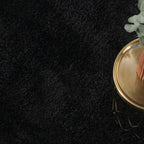 Oval Shaggy Rug - Blaze Black