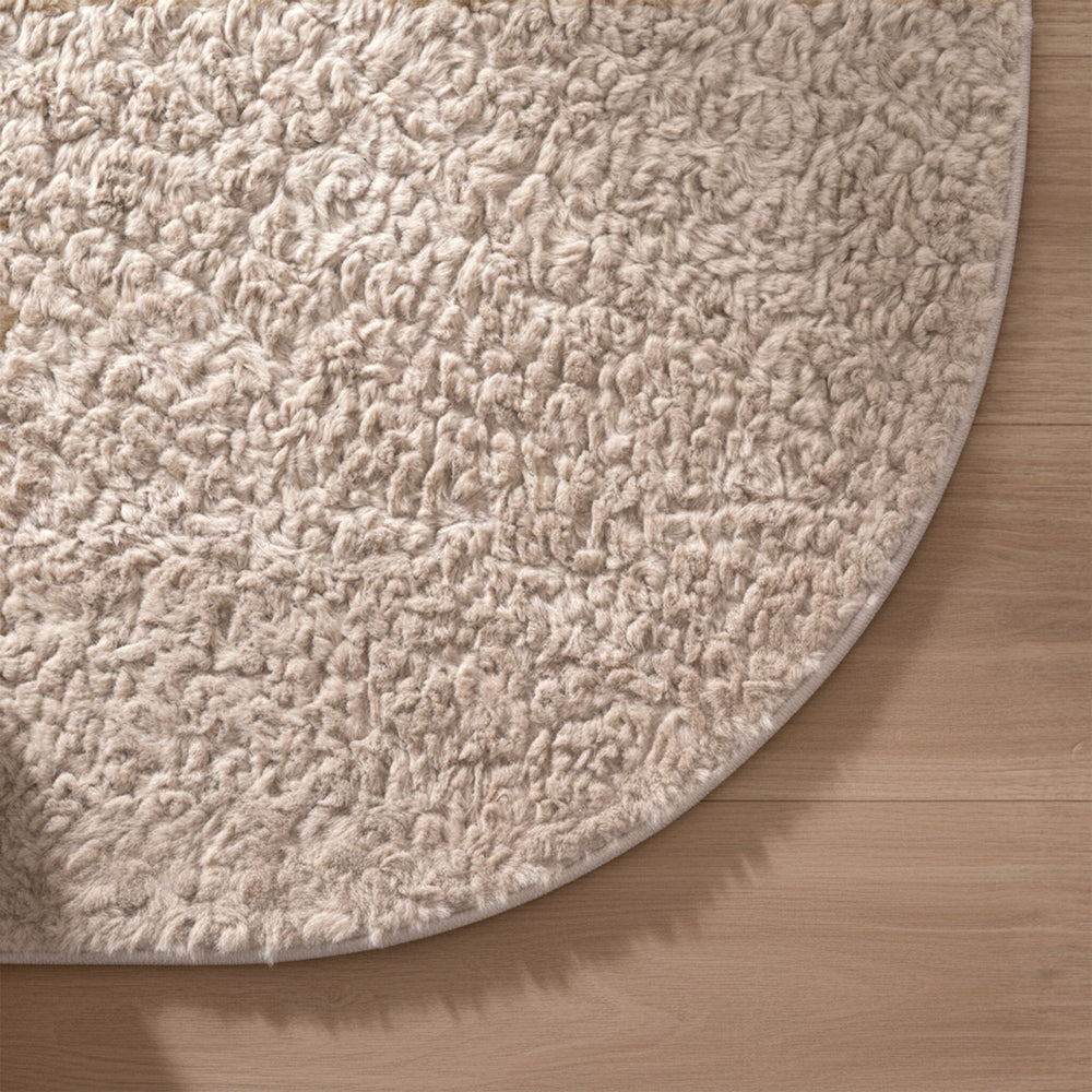 Round Fluffy Rug – Bobby Cream