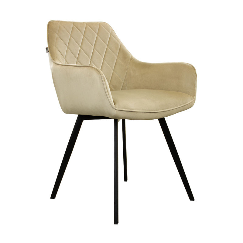 Velvet dining chair - Karl Champagne