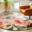 Round Flower Floor Rug - Anaheim 3434