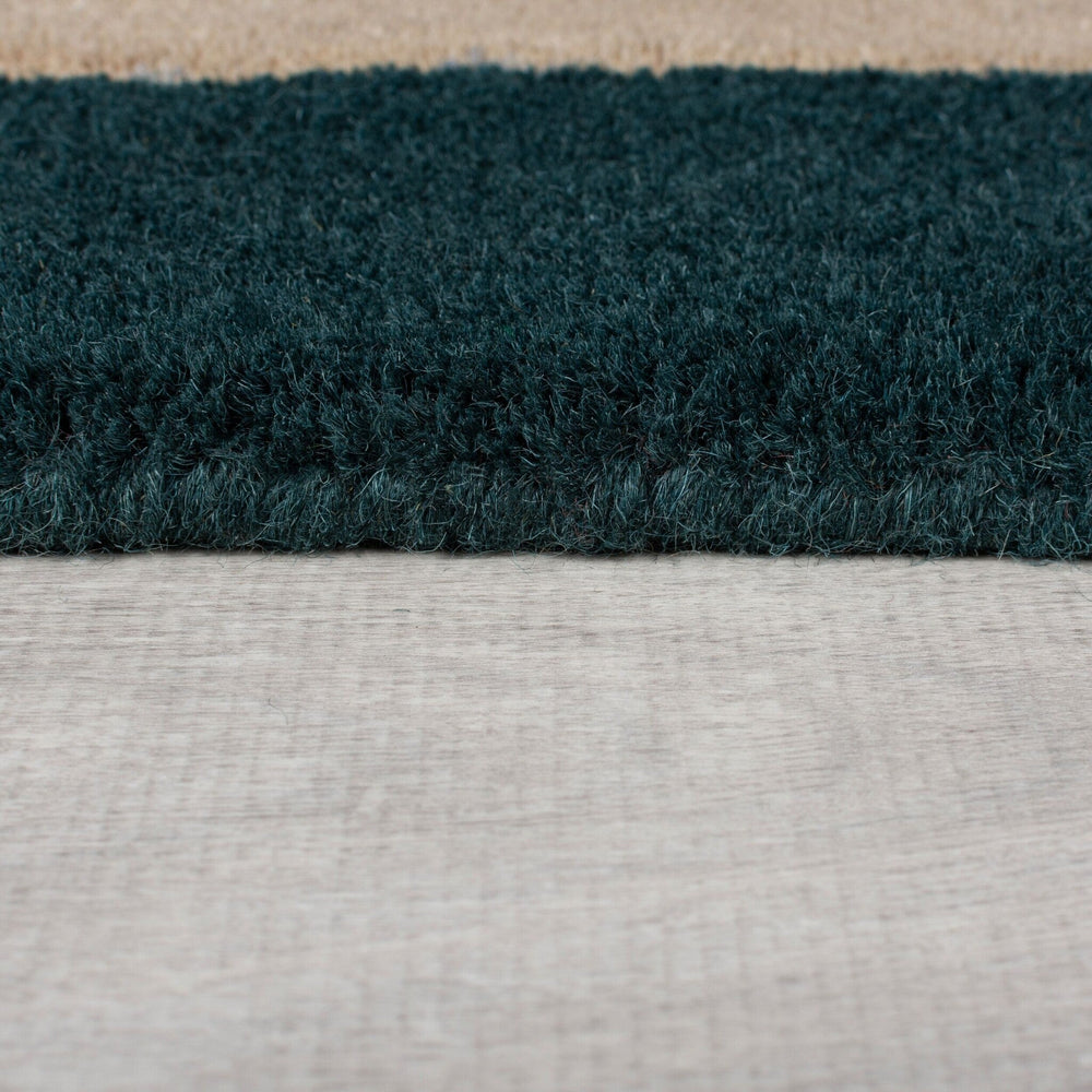 Geometric floor rug - Labyrinto Blue