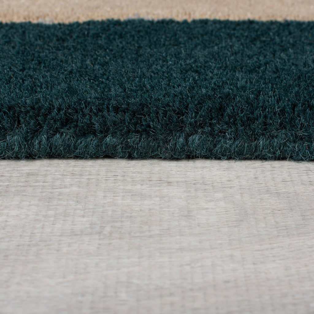 Geometric floor rug - Labyrinto Blue
