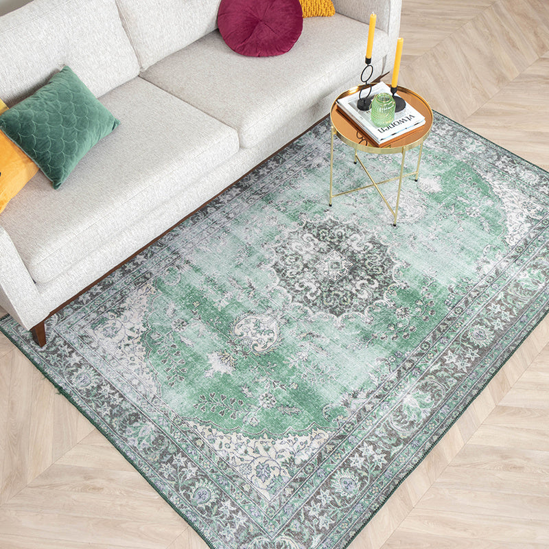 Vintage Rug - Estate Medallion Dark Green