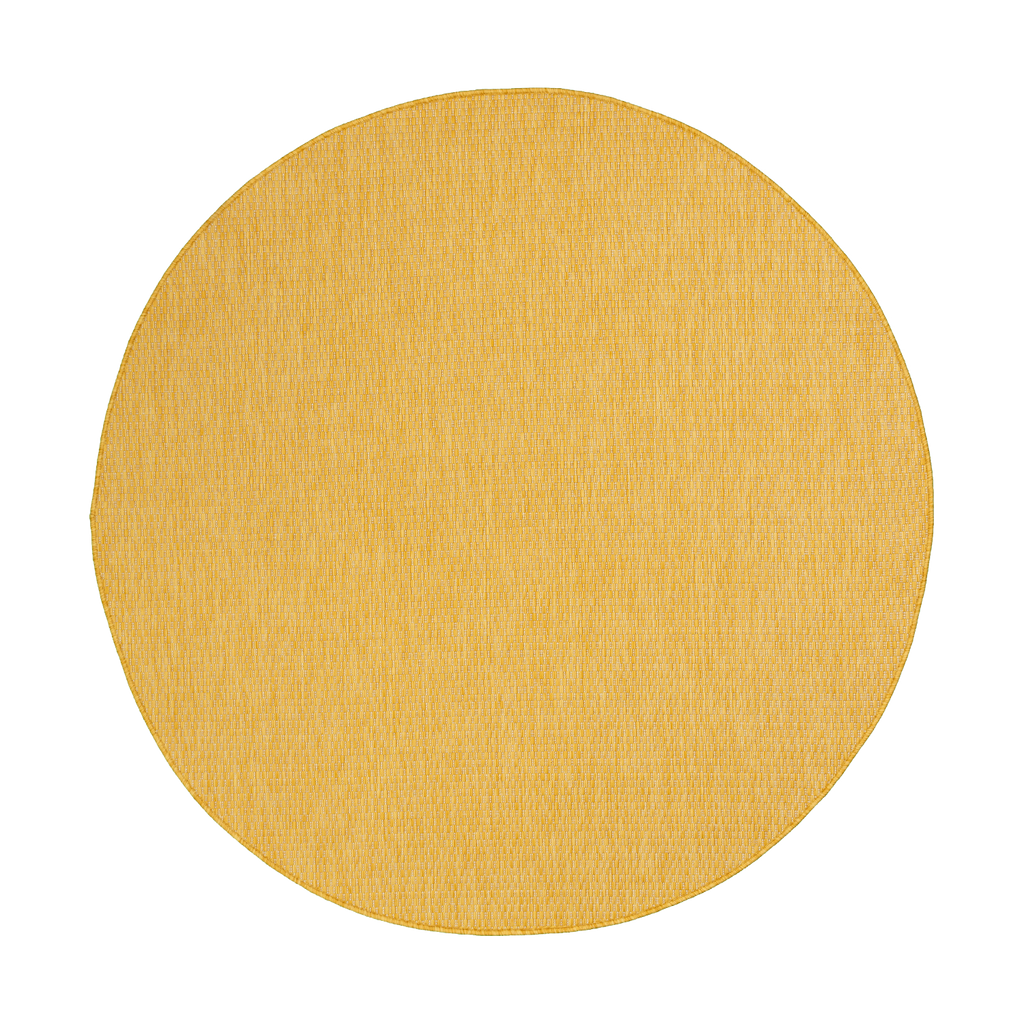 Round Outdoor Rug - Costa Ochre Yellow