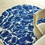 Round abstract floor rug - Swim Surf 9351