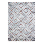 Modern floor rug - Marble Square Grey/Brown