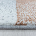 Low Pile Floor Rug - Smoothly Design Brown/Grey