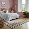 Wool floor rug - Wallo Dahlia Yellow/Multicolor