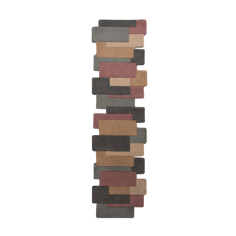 Abstract runner - Stracto Collage Pink/Beige