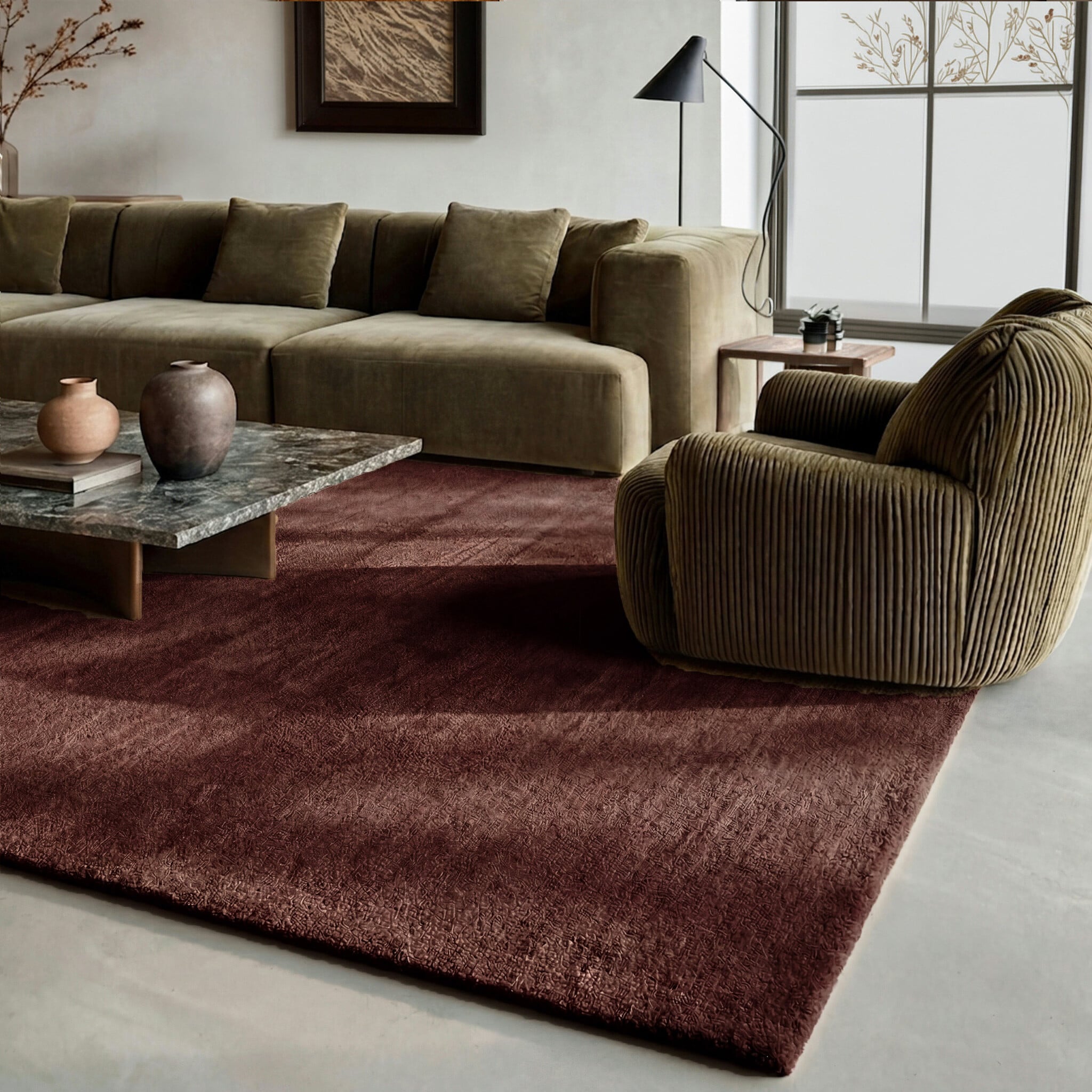 Wool rug - Leone Red