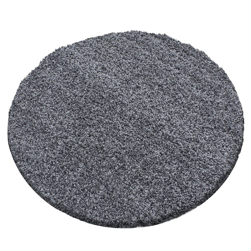 Round high-pile floor rug - Sade Grey