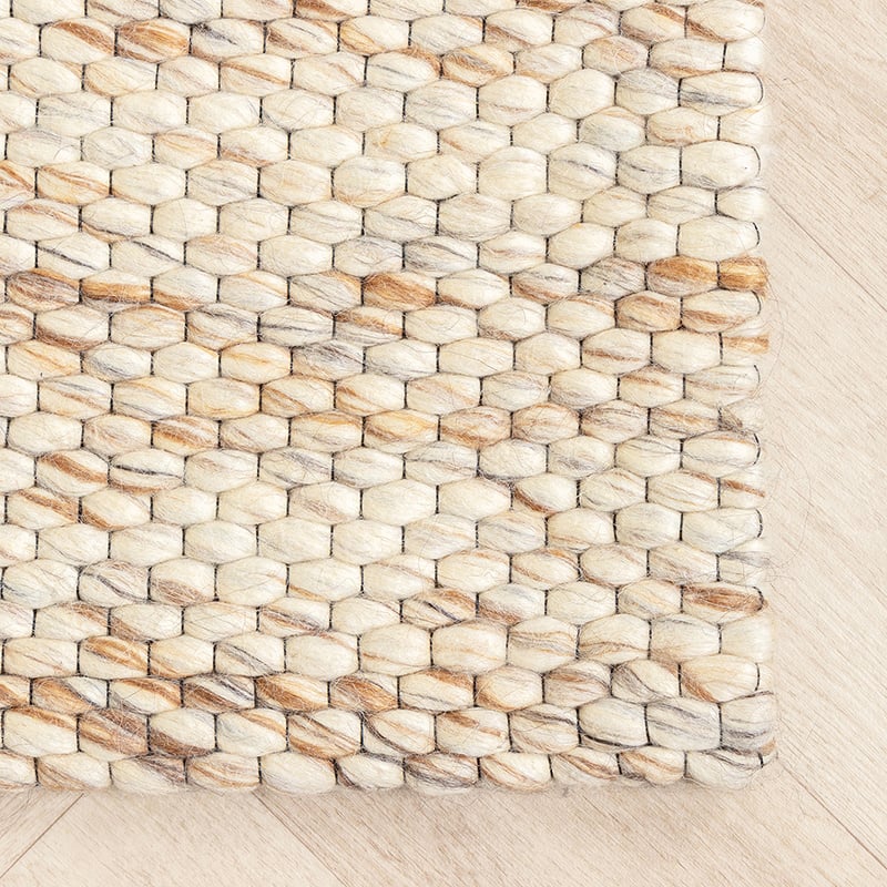 Wool Rug - Melange Cream/Brown Blended