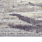 Soft floor rug - Oceane Leaves Grey