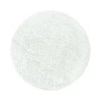 Round High-Pile Floor Rug - Fuzzy White