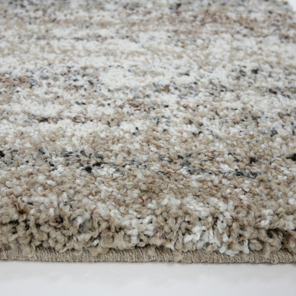High-pile floor rug - Malta Taupe/Melange 6828