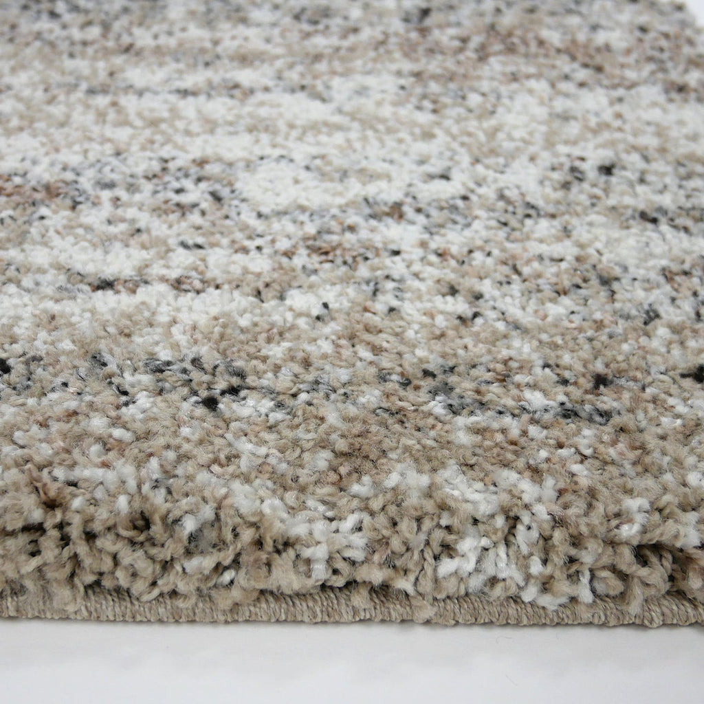 High-pile floor rug - Malta Taupe/Melange 6828