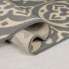 Retro outdoor rug - Floreno Ostia Grey