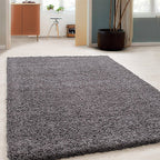High Pile Rug - Solid Dark Grey