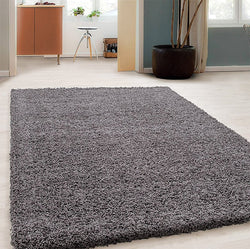 High Pile Rug - Solid Dark Grey