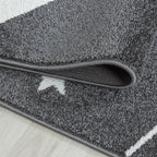 Round children's floor rug - Anna Stars Grey