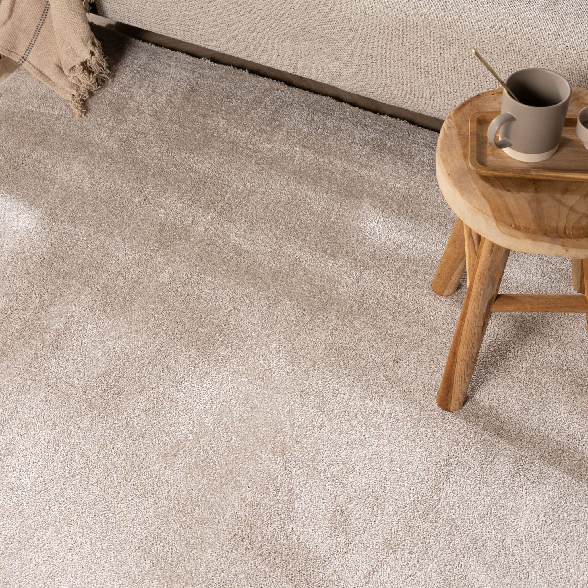 Round washable rug - Clean Cream