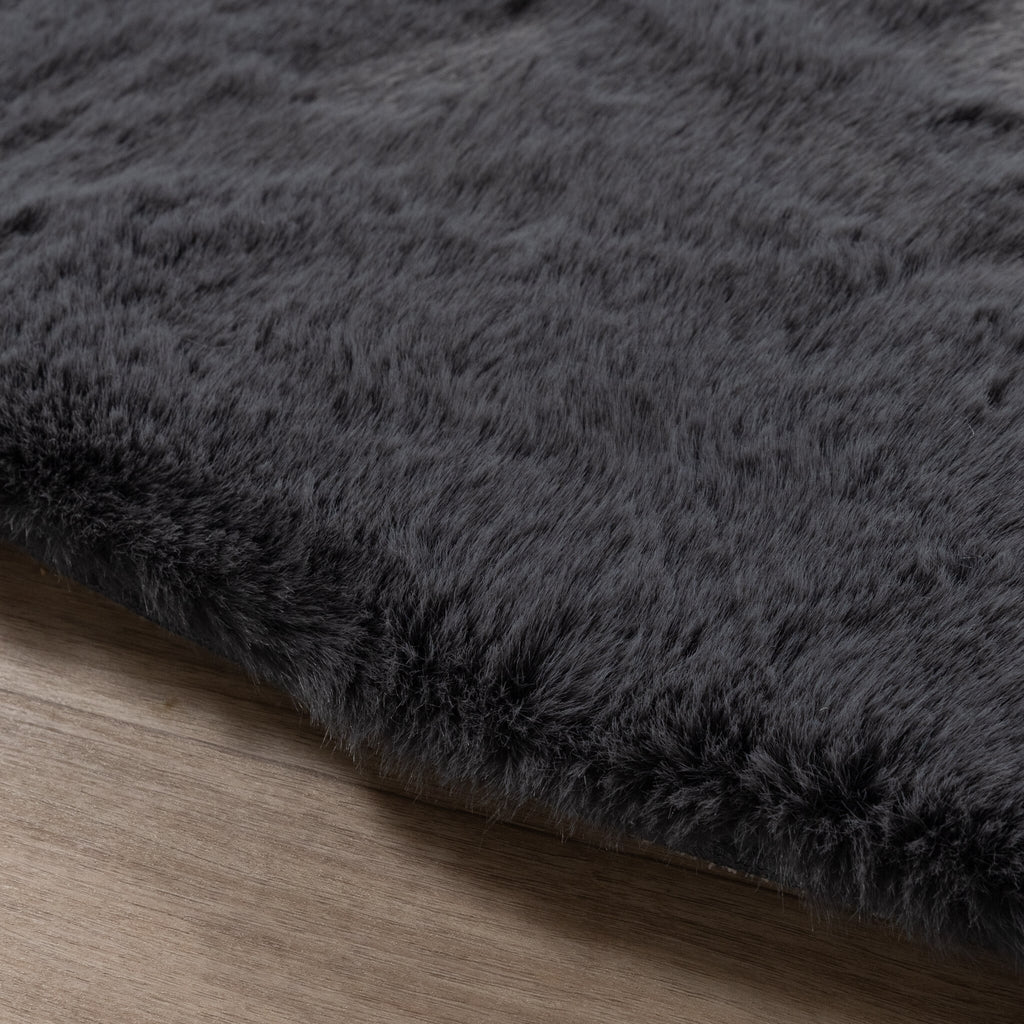 Round High Pile Rug - Comfy Supreme Anthracite