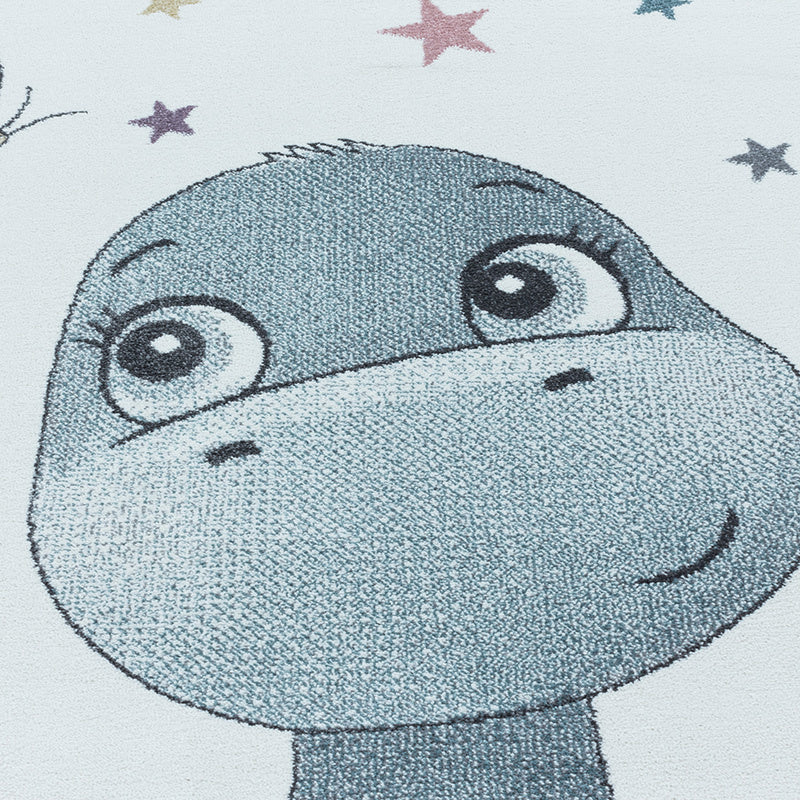 Children's Floor Rug - Pretty Dino Blue