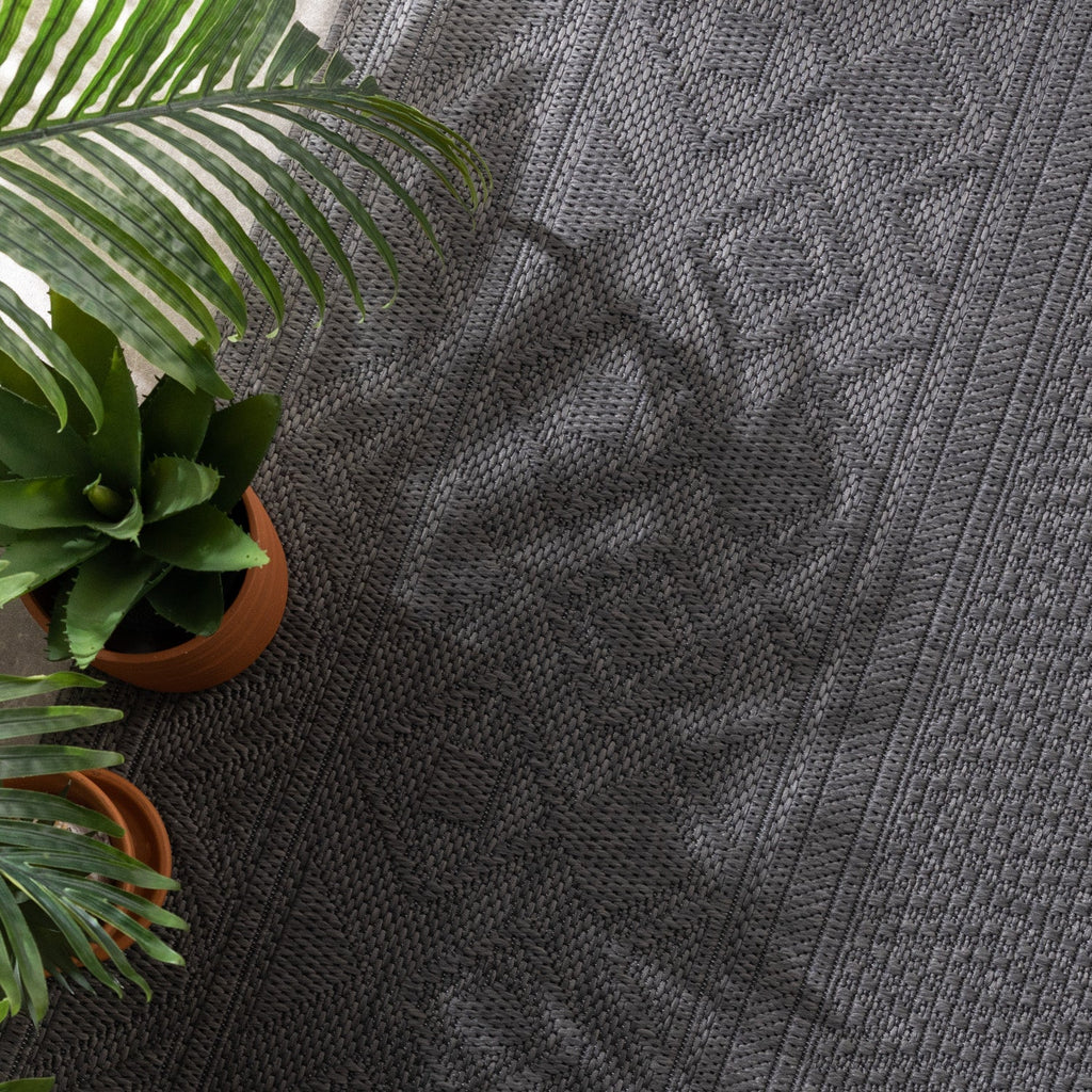 Indoor Outdoor Rug - Dunes Geo Anthracite