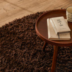Wool Floor Rug Custom-made - Berbero Lungo Brown 522