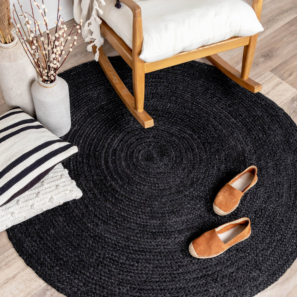 Jute Rug - Fair Round Black