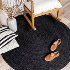 Jute Rug - Fair Round Black