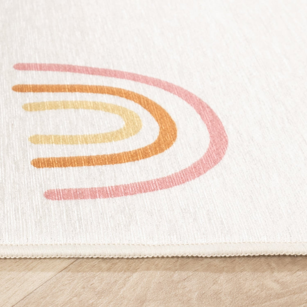 Washable Kids Rug - Evi Rainbow Multicolour