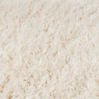Oval Shaggy Rug - Blaze Cream/White