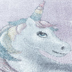 Children's floor rug Unicorn - Fleurtje Purple