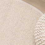 Round Wool Rug - Twist Beige