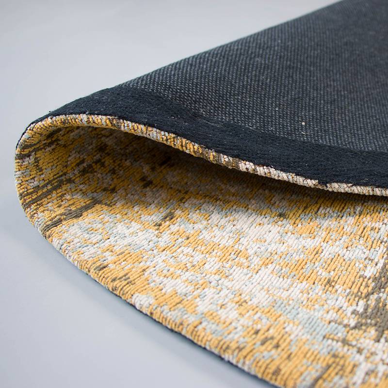 Round Patchwork Rug - Dreams Ochre Yellow
