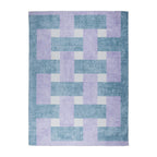 Retro Indoor Outdoor Rug - Pop Lines Lilac