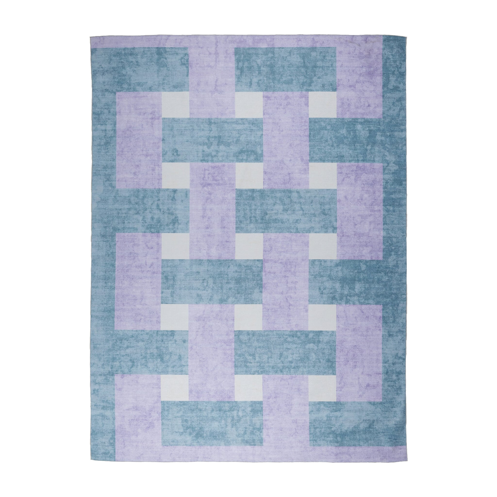 Retro Indoor Outdoor Rug - Pop Lines Lilac
