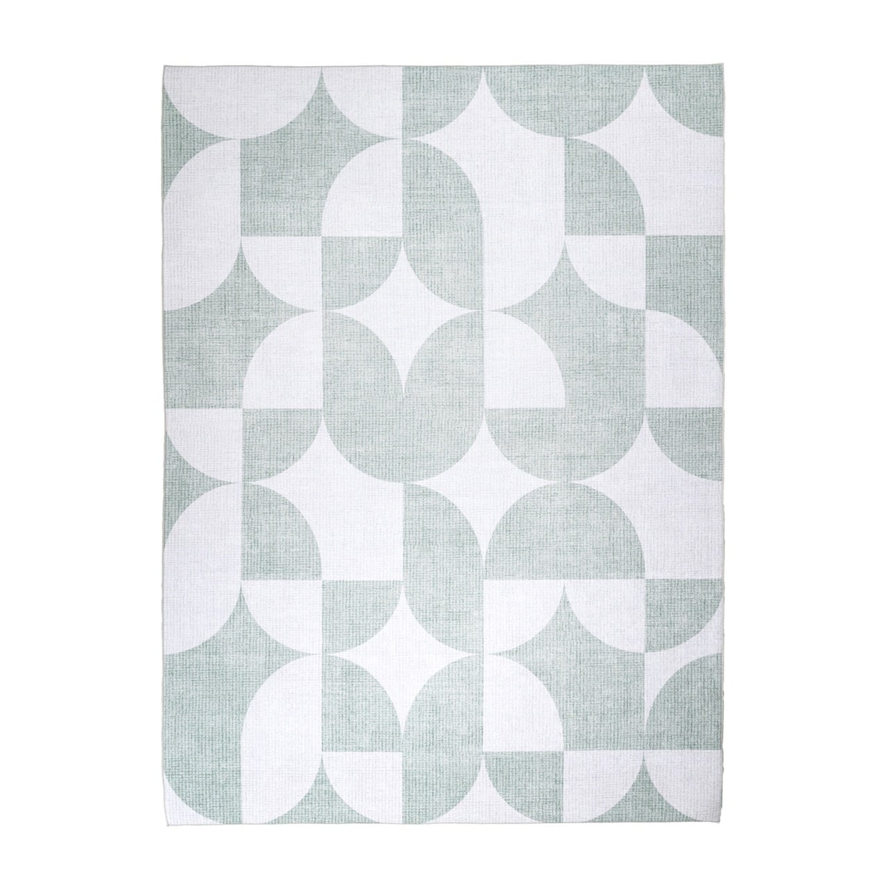 Abstract Outdoor Rug - Groovy Tiles Green