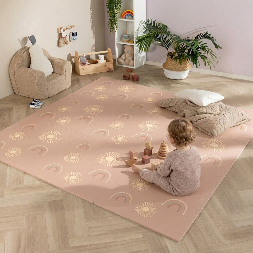 Foam puzzle mat - Alfie XL Sun Pink
