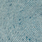 Round Wool Rug - Wise Blue