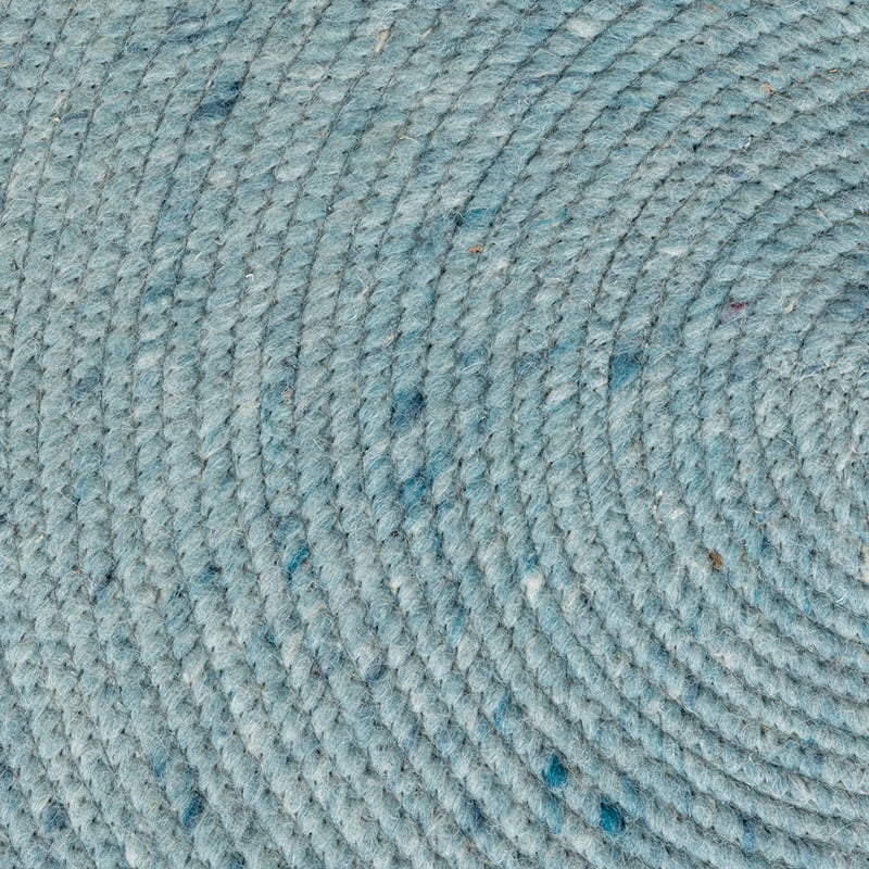 Round Wool Rug - Wise Blue